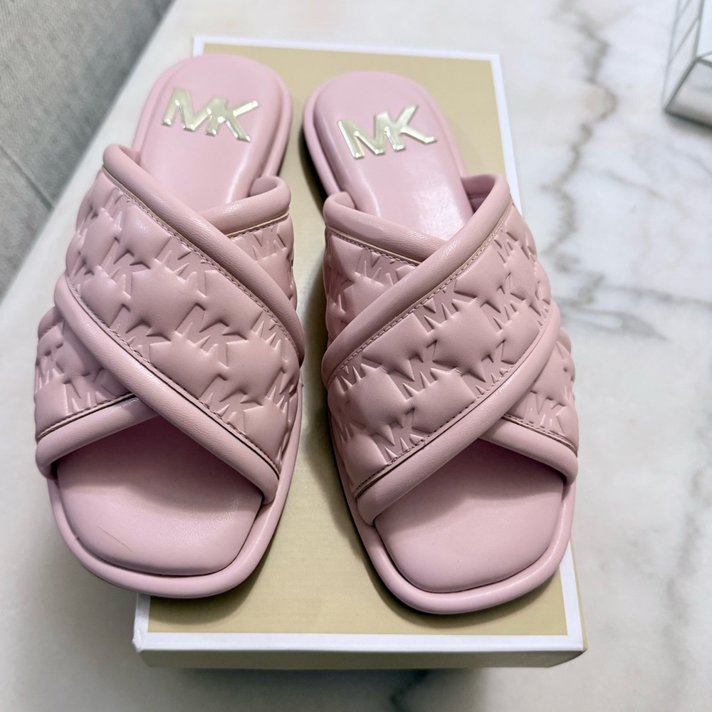 Michael Kors Crossband Slide Sandals